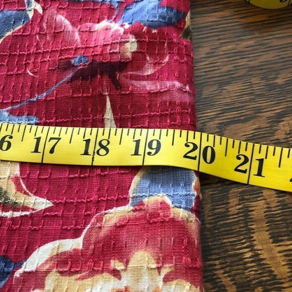 Coldwater Creek Red Floral Print Cotton Cottagecore Jacket Size PM - Picture 11 of 14
